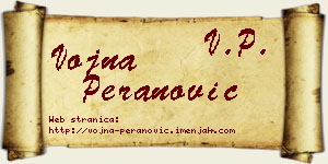 Vojna Peranović vizit kartica